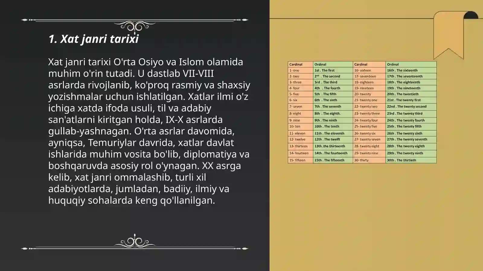 Xat janri tarixi 3