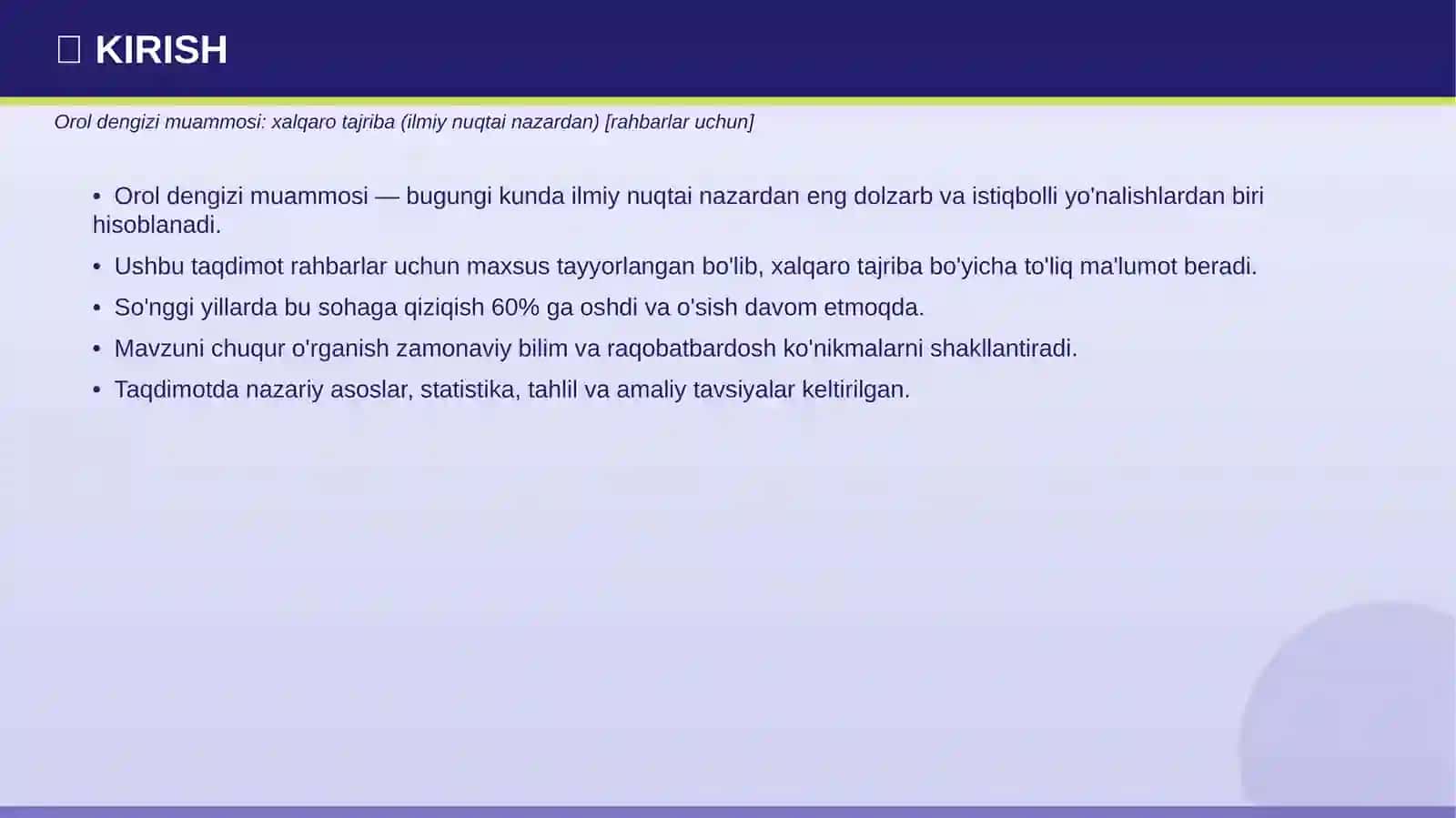 Orol Dengizi Muammosi 3