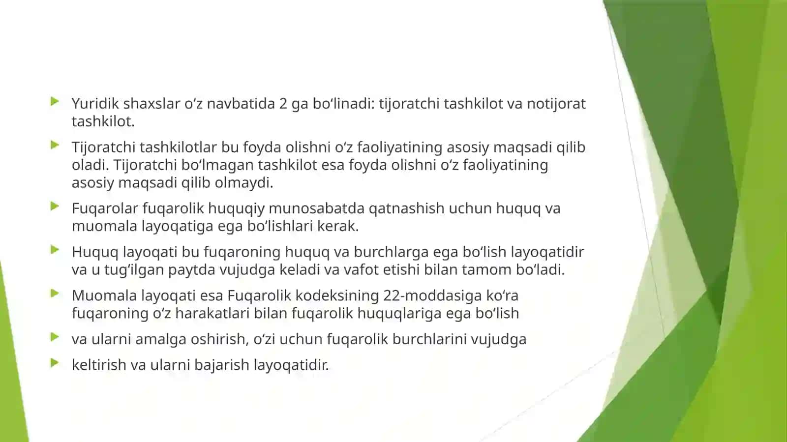 Fuqarolik huquqi subyektlari va ob'yektlari 3