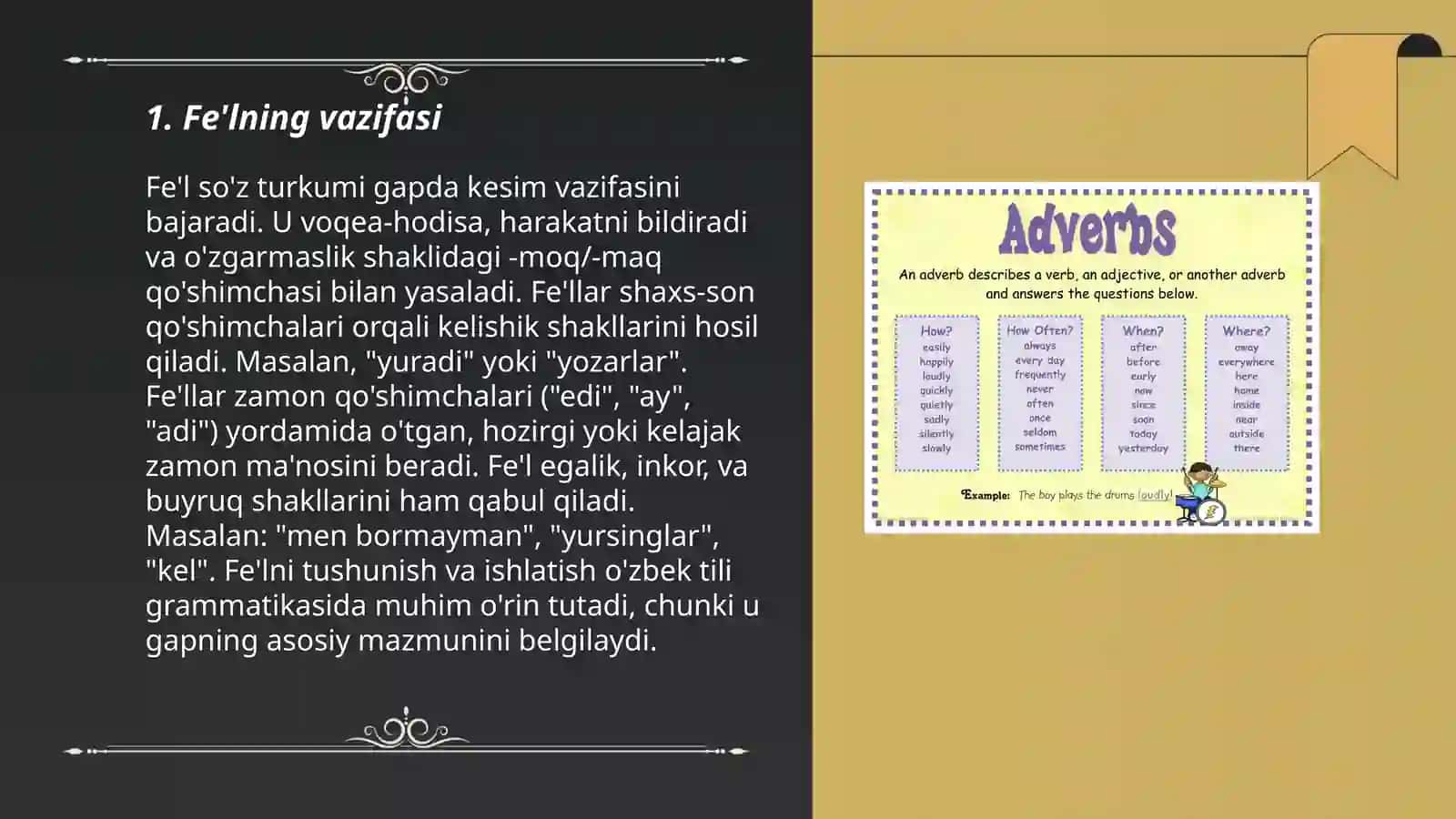Fe'l soʻz turkumi (4-sinf) 3