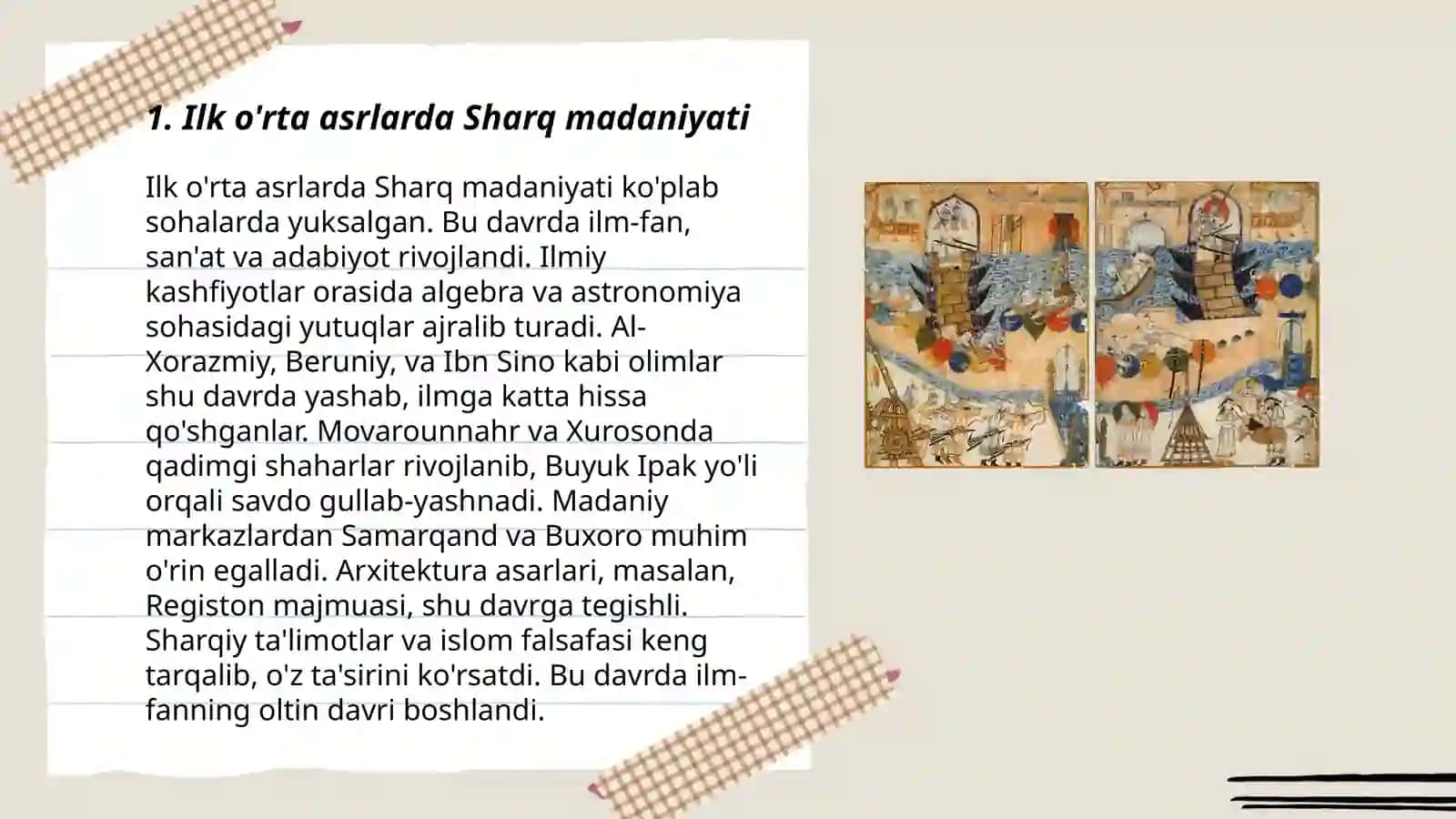 Ilk o'rta asrlarda Sharq madaniyati 3