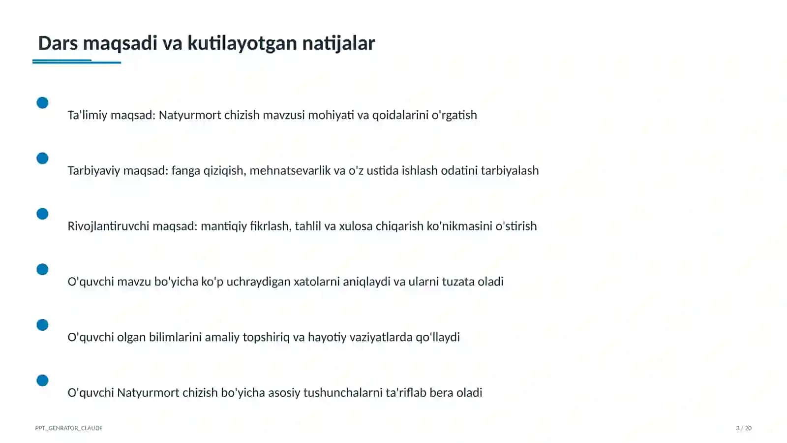 Natyurmort chizish (2-sinf) 3