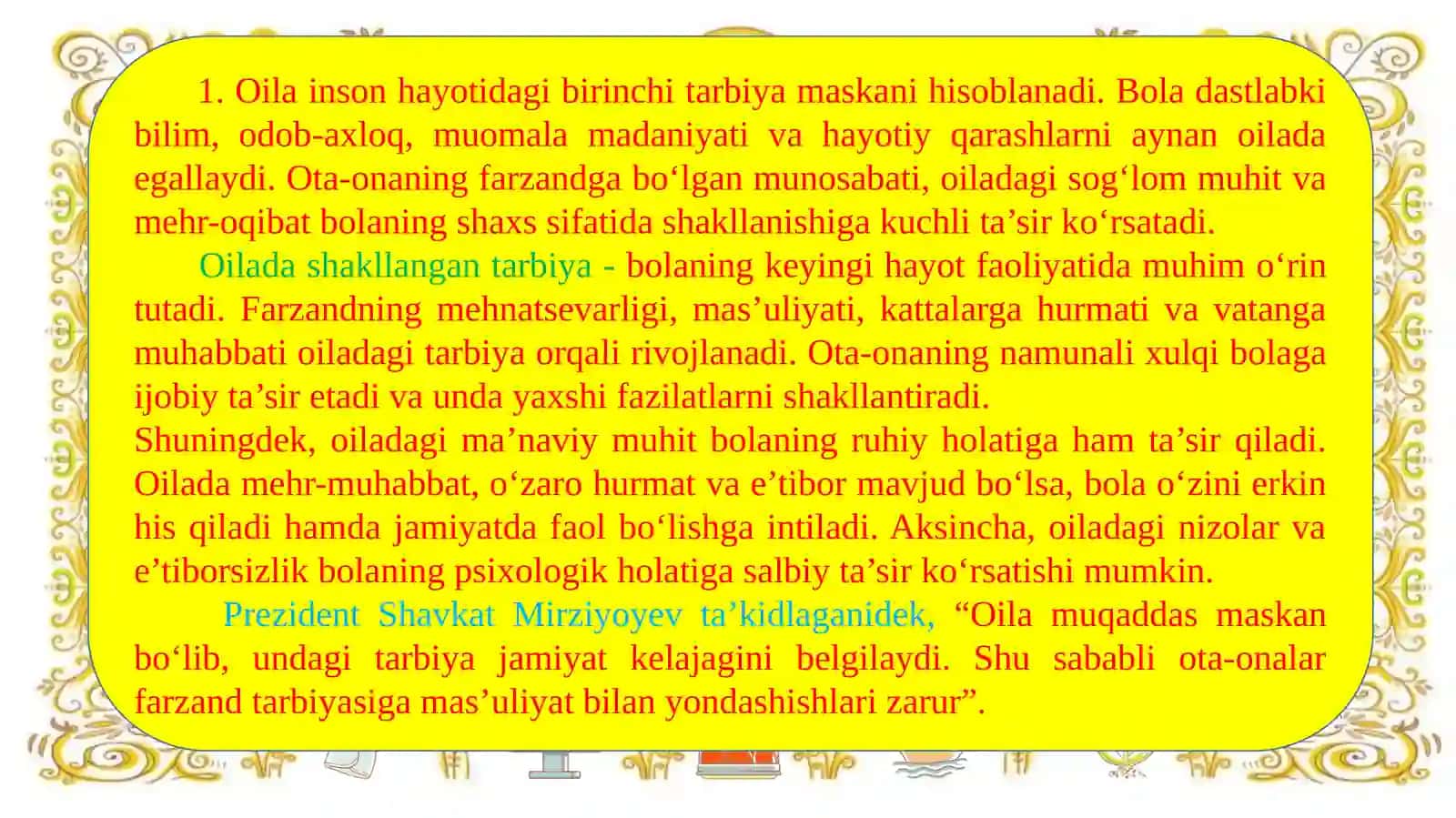 Tarbiya jarayonida oila va ta’lim muassasasining hamkorligi 3