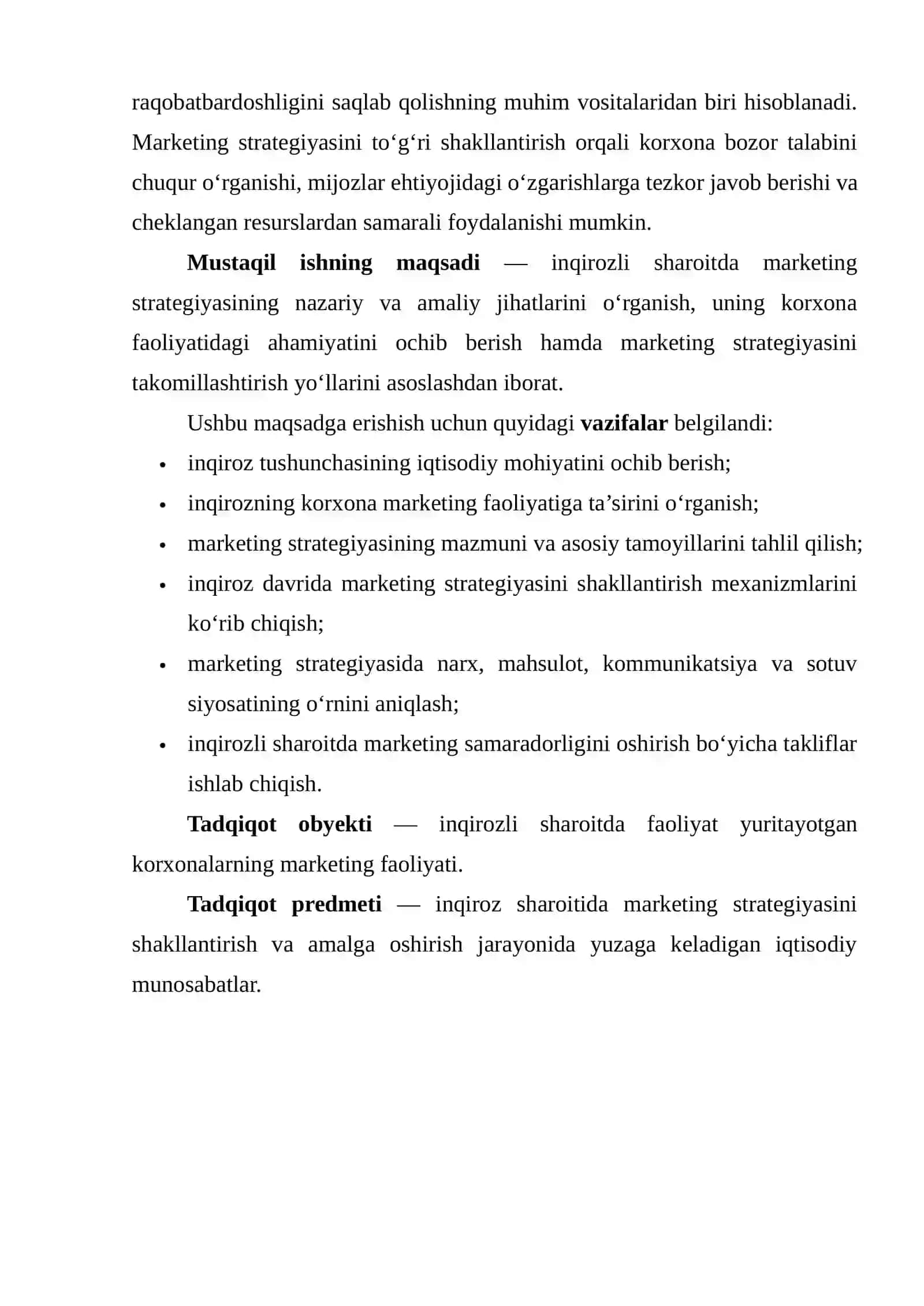 INQIROZLI SHAROITIDA MARKETING STRATEGIYASI 3