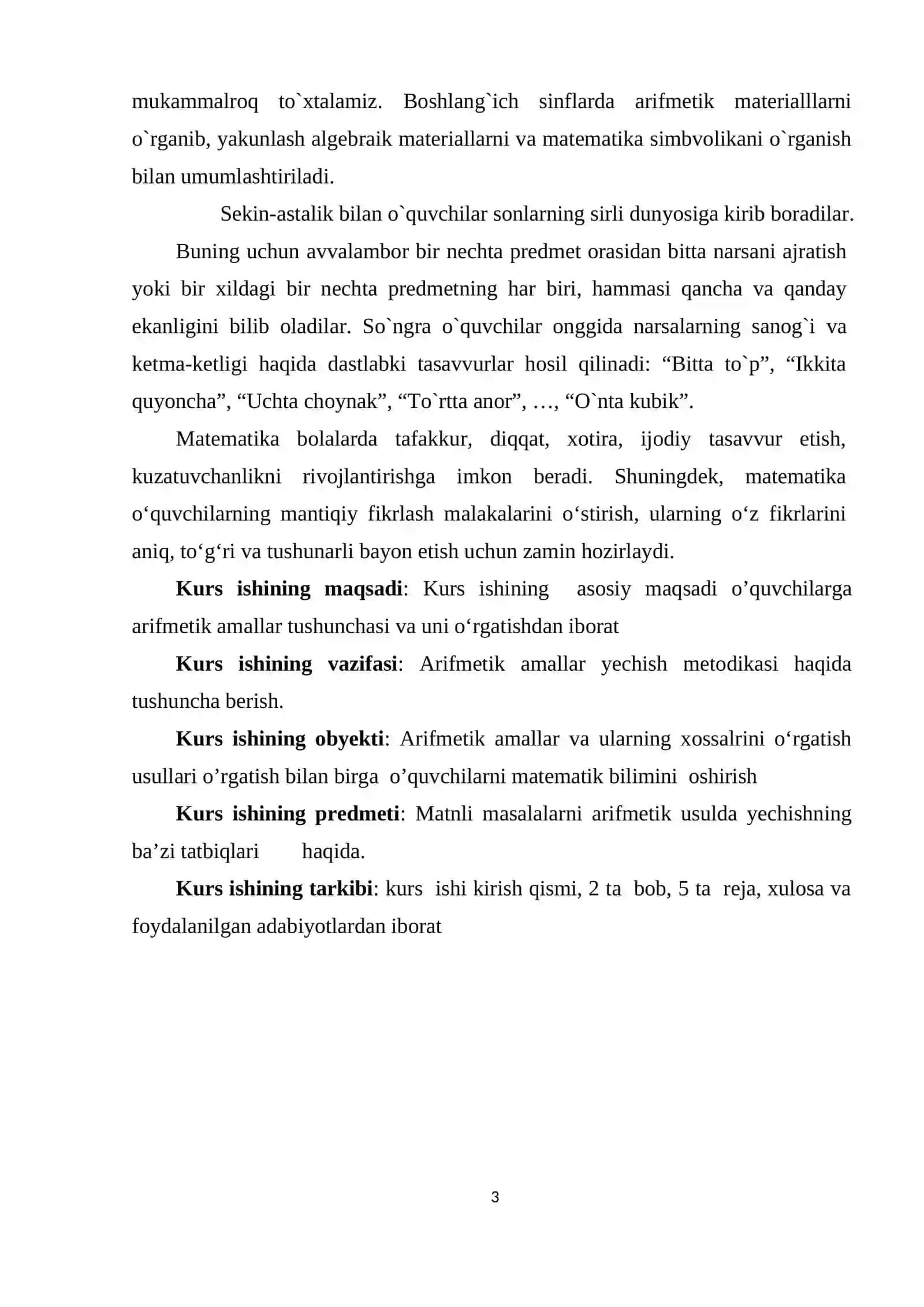 Arifmetik Amallarni O'rgatishning Umumiy Masalalari 3