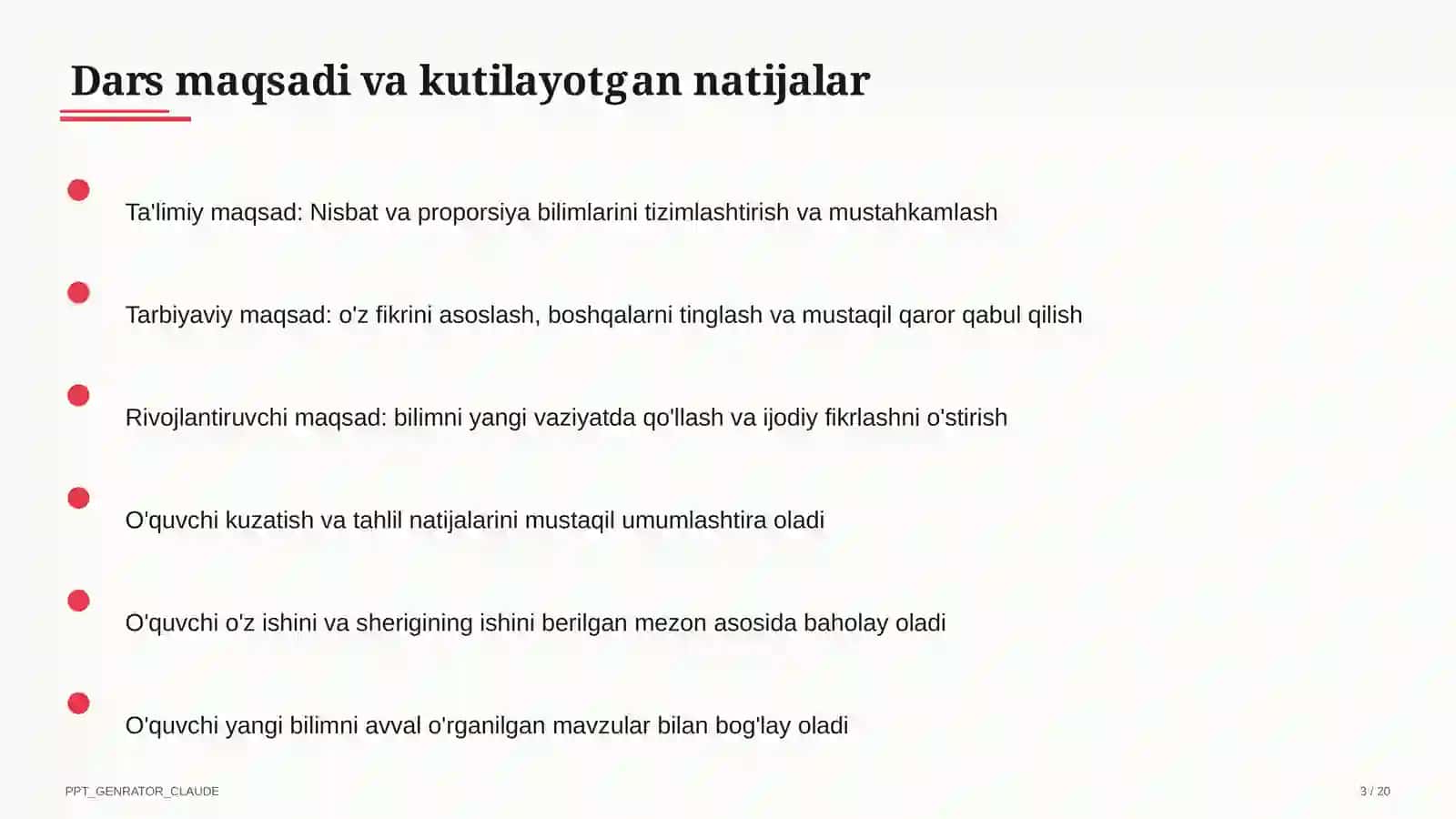 Nisbat va proporsiya (6-sinf) 3
