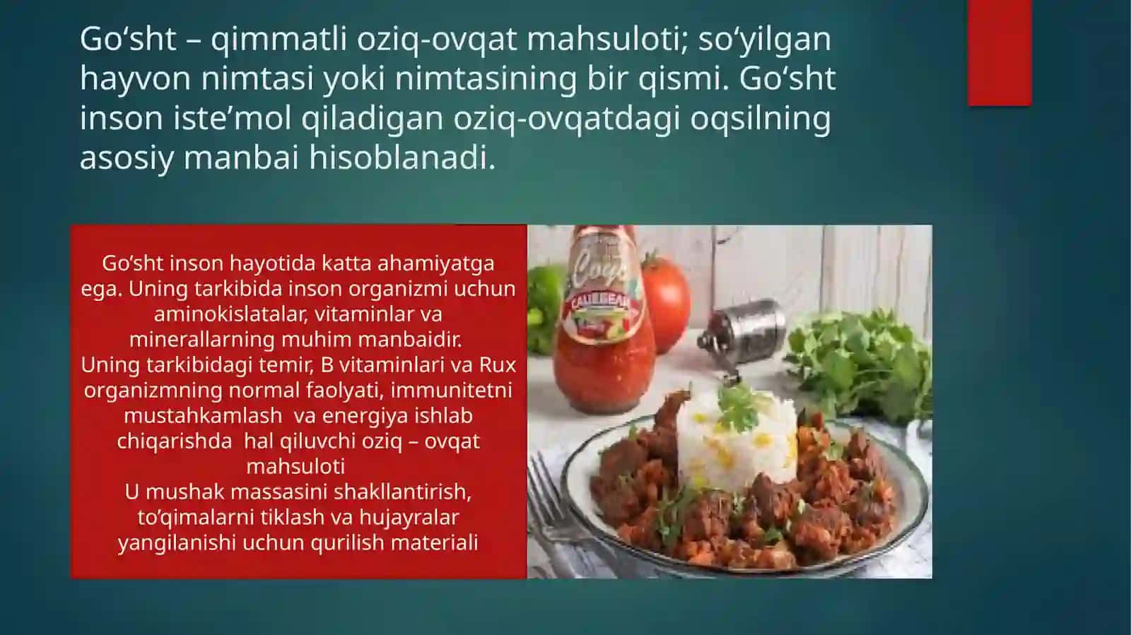 Go’sht mahsulotlarining turlari va tuzilishi 3