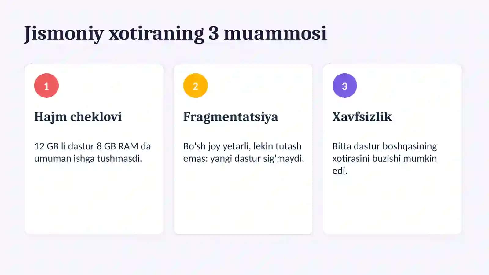 Virtual xotira 3