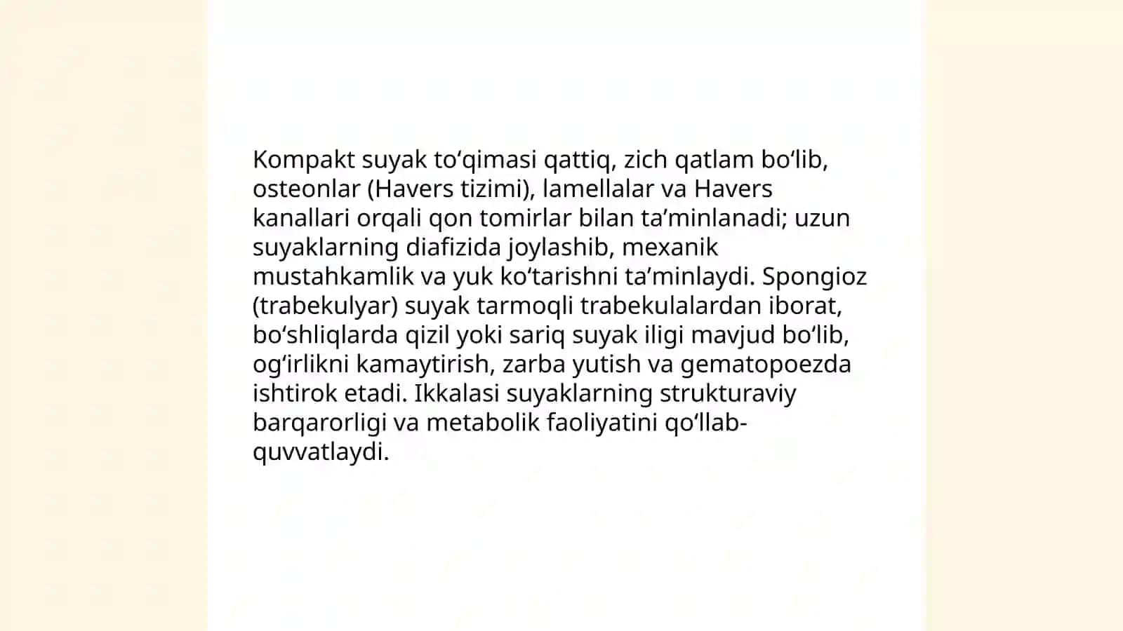 Suyaklarning tuzilishi va vazifalari 3