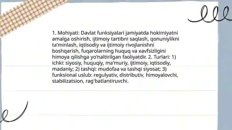 Davlat funksiyalari 3