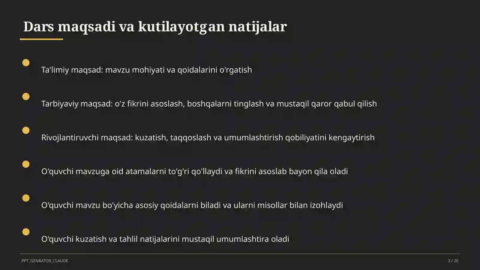 Otlarda son, egalik va kelishik (6-sinf) 3