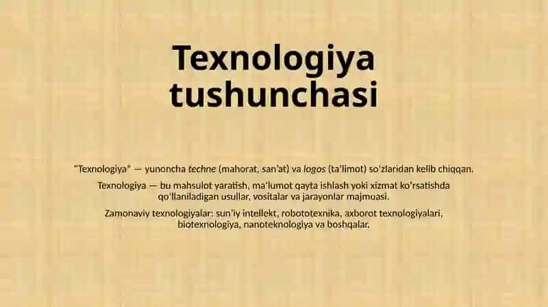 Texnologiya 3