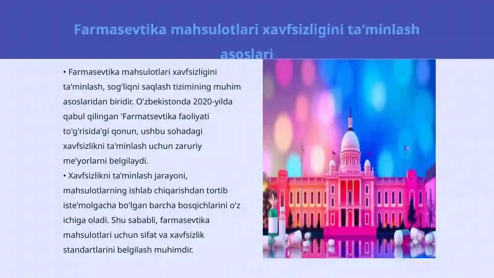 Farmasevtika mahsulotlari xavsizligi markazi davlat muassasalarining bo'limlari tahlili 3