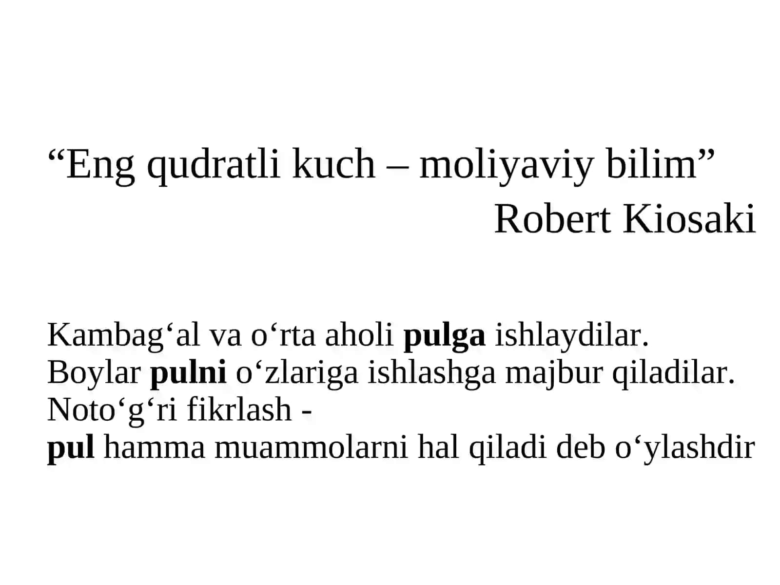 Moliyaviy Oqimlar 3