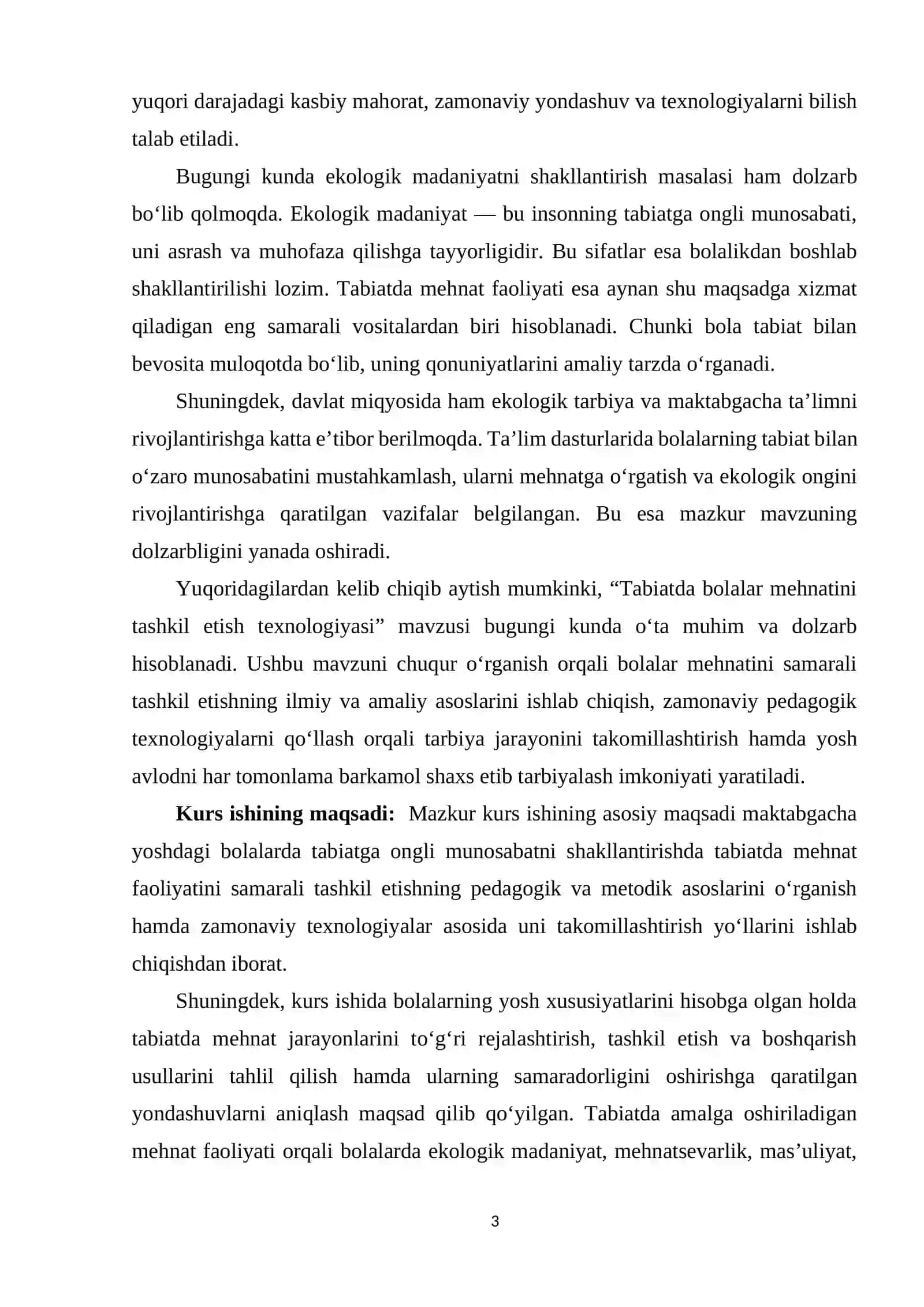Tabiatda bolalar mehnatini tashkil etish texnologiyasi 3