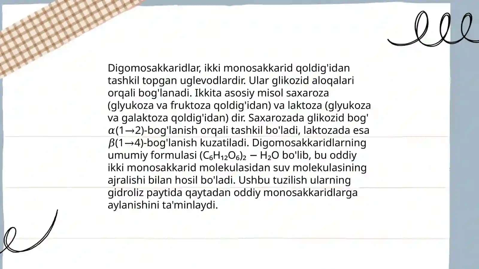 Digomo va geteropolisaxaridlarning tuzilishi va xossalari 3
