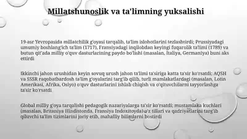 Pedagogik Talimotlar Tarixi 3