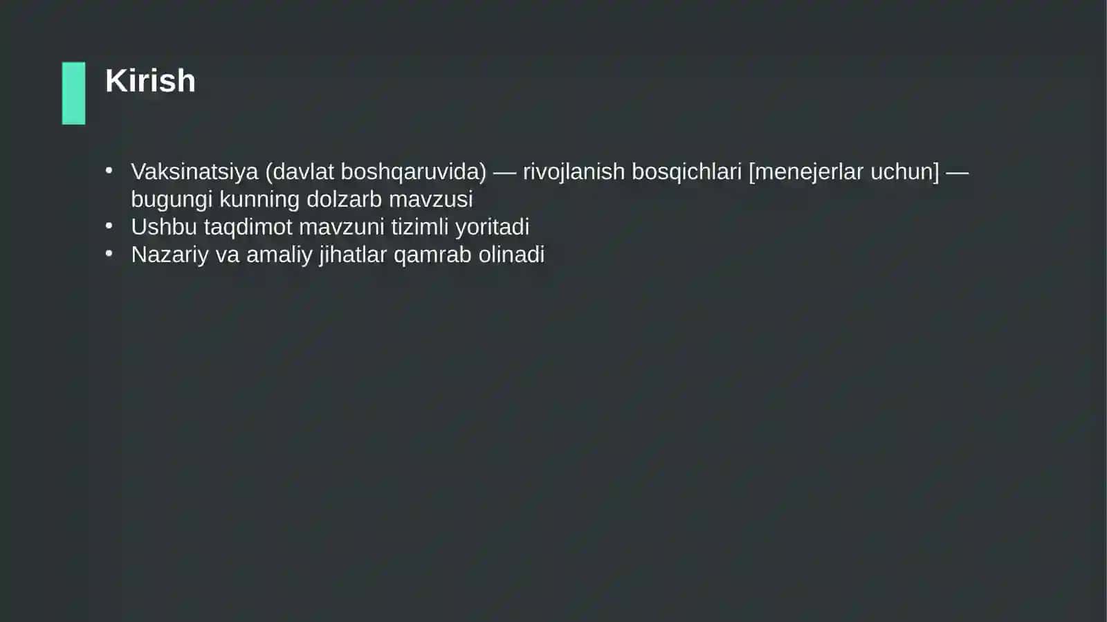 Vaksinatsiya (davlat boshqaruvida) — rivojlanish bosqichlari [menejerlar uchun] 3