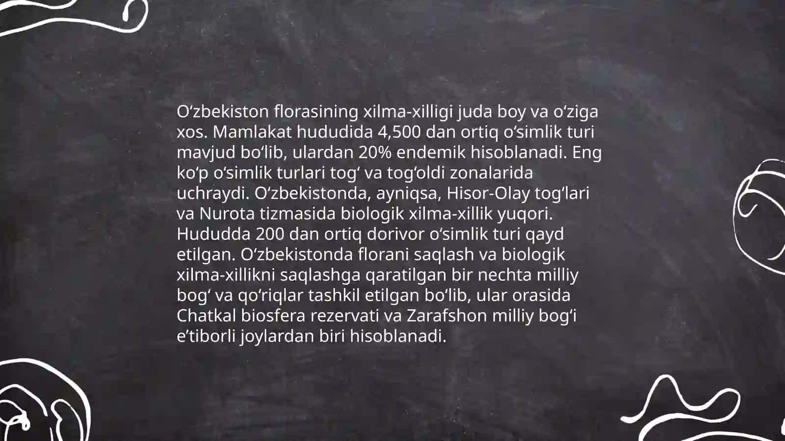 O’zbekiston o’simliklarini geografik tarqalishini o‘rganish 3