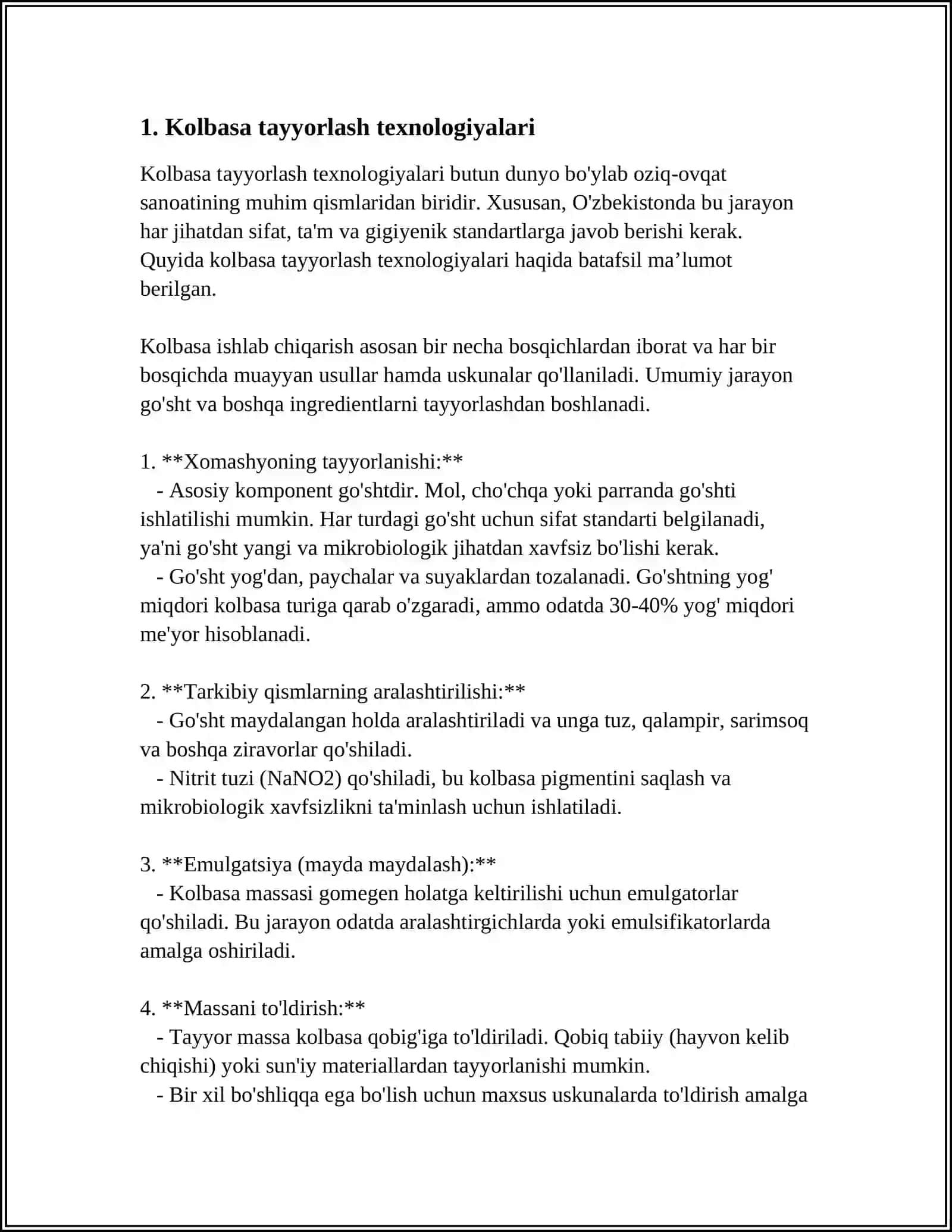 Kolbasa tayyorlash texnologiyalari 3