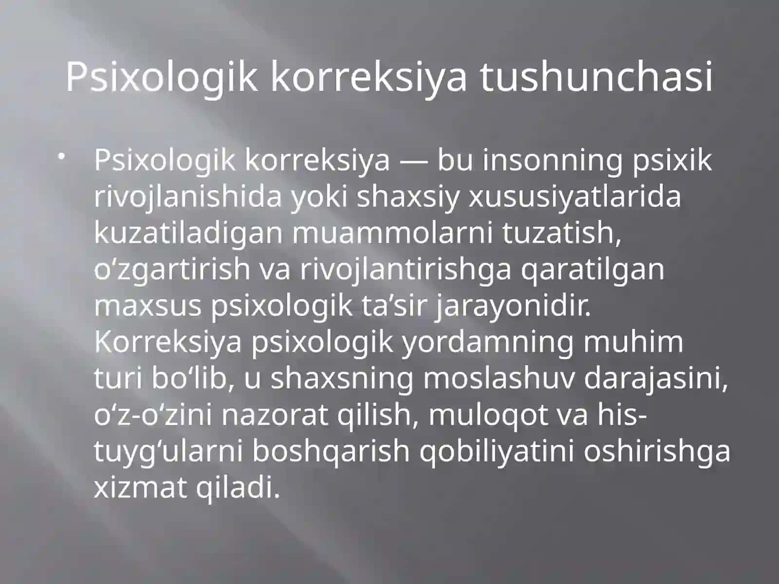 ,Psixologik korreksiyaning maqsad va vazifalari 3