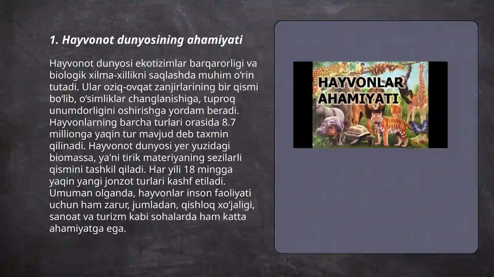 Hayvonot dunyosi va uni muhofaza qilish 3