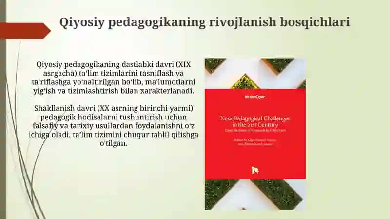 Qiyosiy pedagogikaning rivojlanish bosqichlari 3