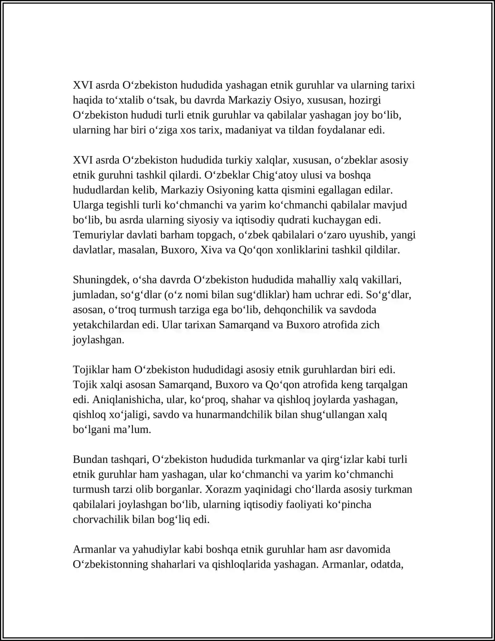 XVI ASR BOSHLARIDA YUZ BERGAN ETNIK VA MADANIY JARAYONLAR 3