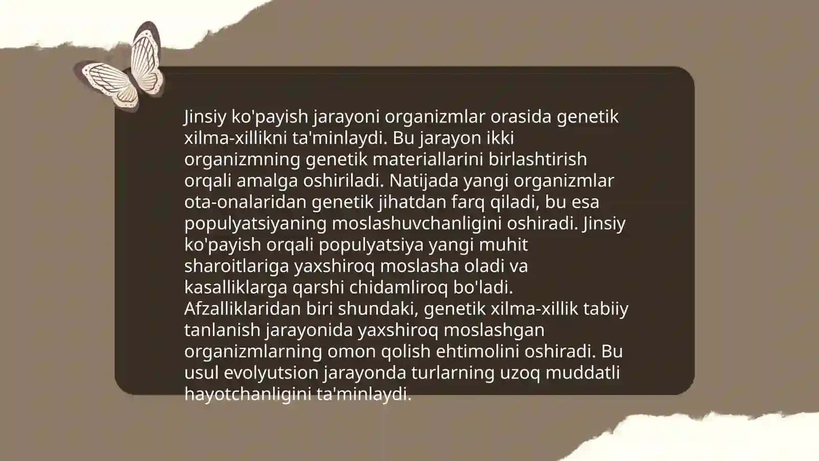 Hayvon organizmlarining jinsiy va jinssiz kòpayishlarining almashinip turish sabablari. Klonlashtrish 3