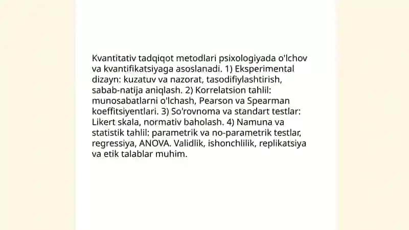 Hozirgi zamon psixologiyasining tadqiqot metodlari 3