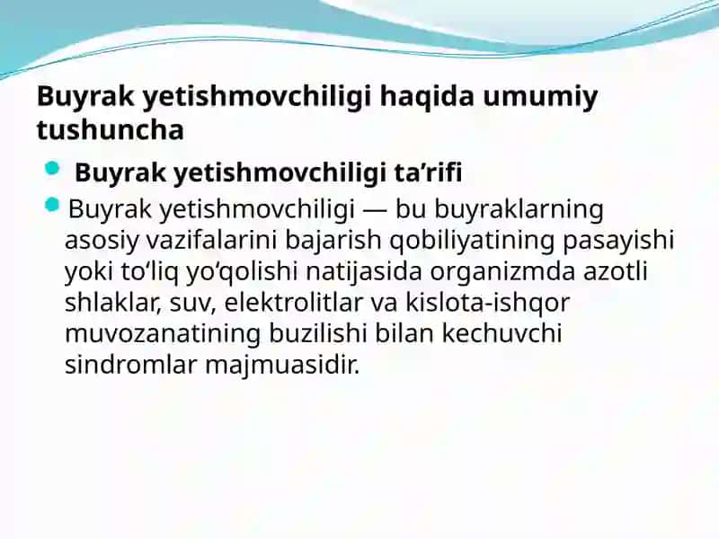 Buyrakyetishmovchiligida hamshiralik parvarishi 3