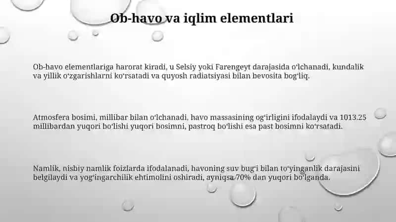 Ob havo va iqlim 3