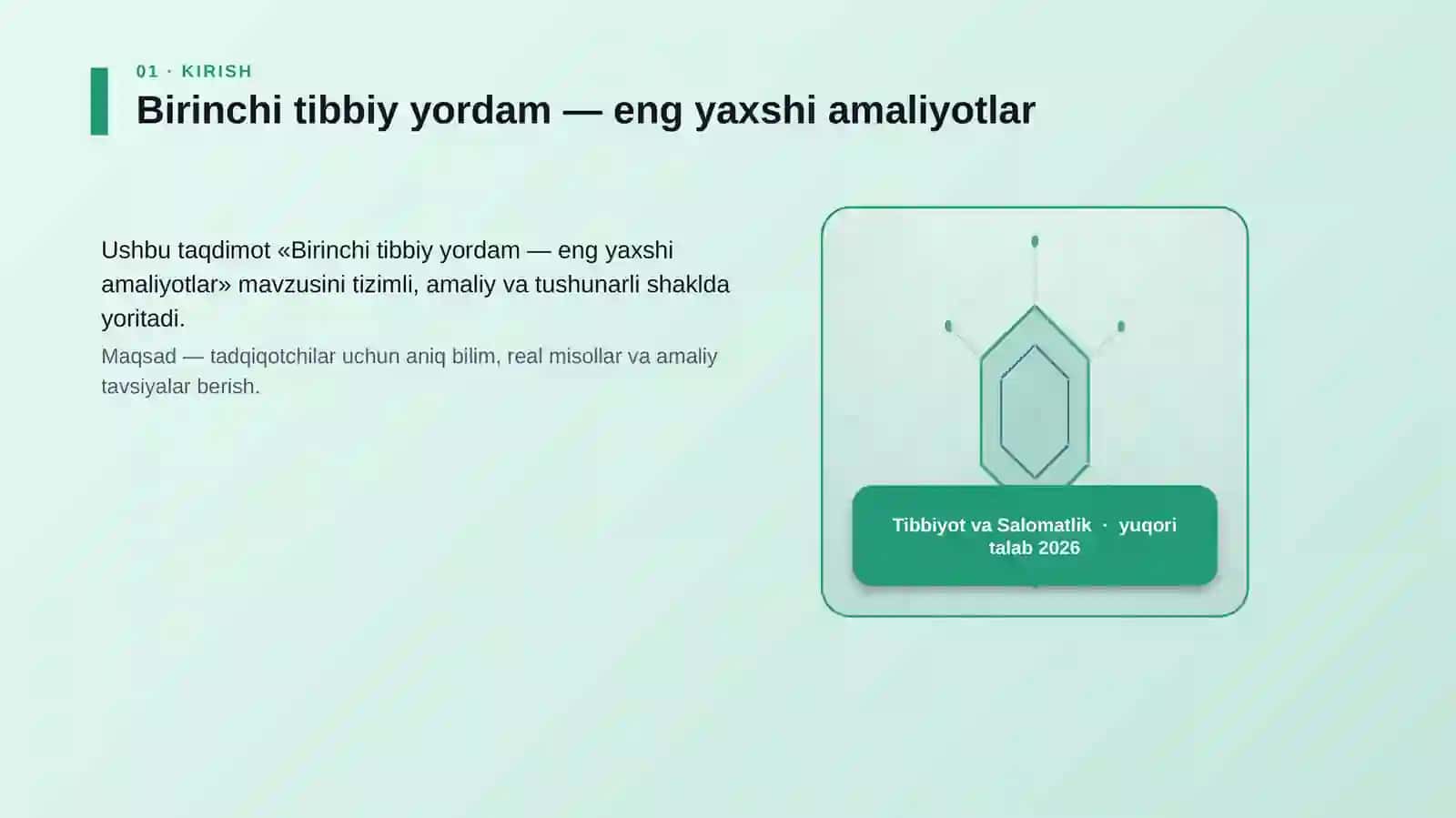 Birinchi tibbiy yordam — eng yaxshi amaliyotlar 3