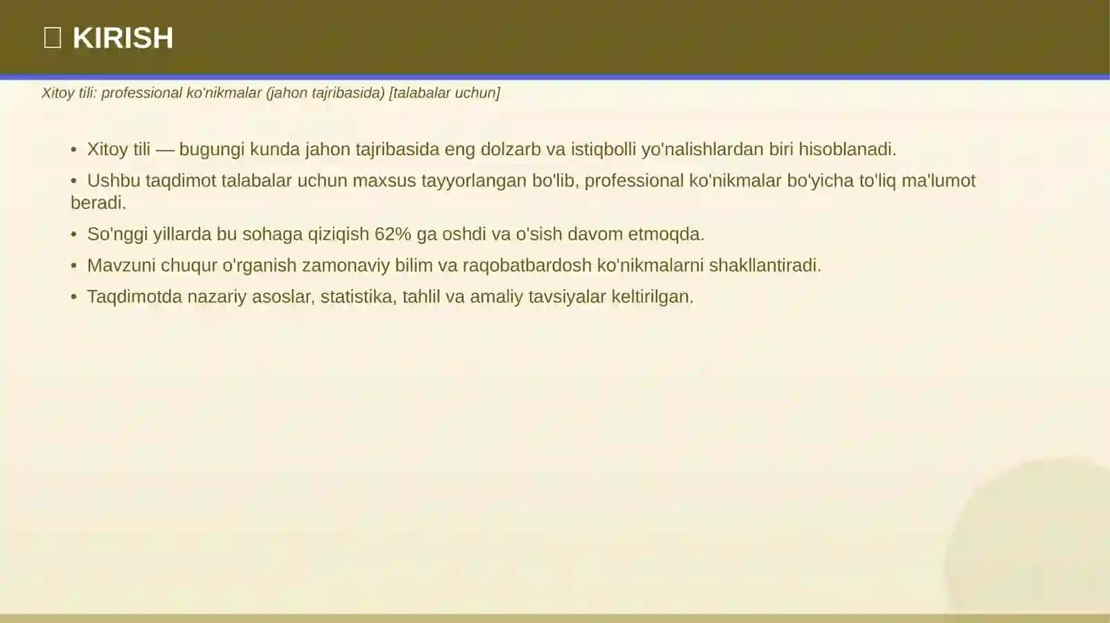 XITOY TILI Professional taqdimot • 2026 3