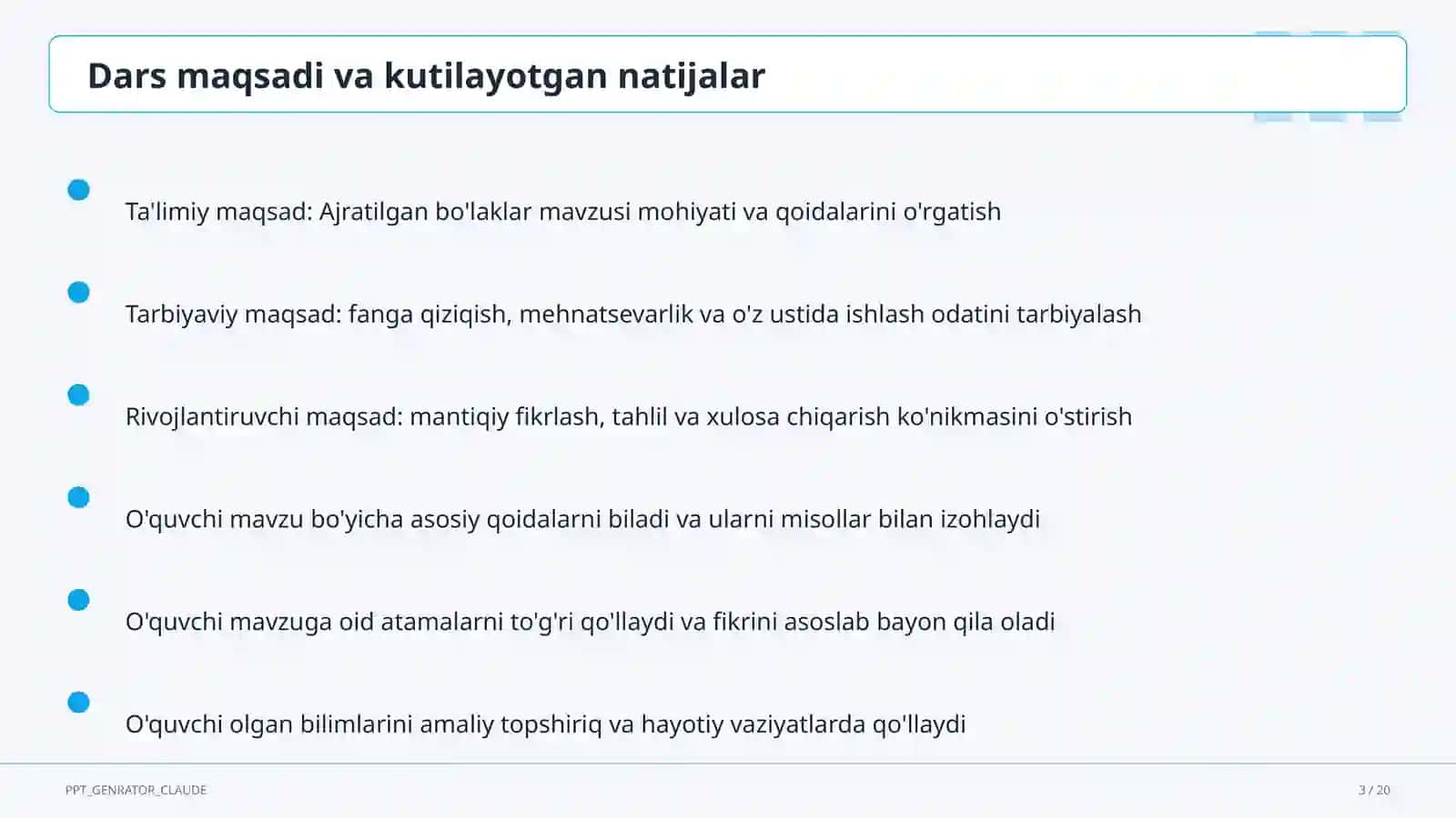 Ajratilgan bo'laklar (8-sinf) 3