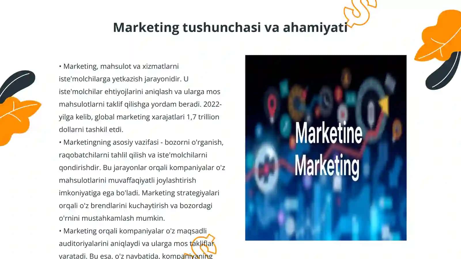 Marketingni asosiy vazifalari 3
