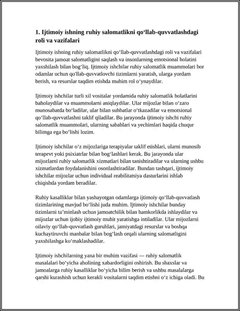 RUHIY SALOMATLIKNI QO'LLAB-QUVVATLASHDA IJTIMOIY ISHNING O'RNI 3