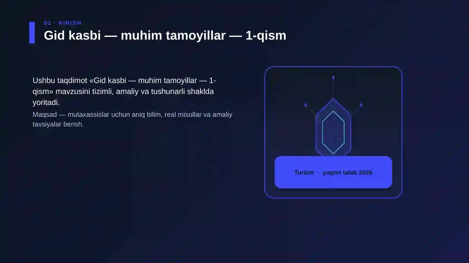 Gid kasbi — muhim tamoyillar — 1-qism 3