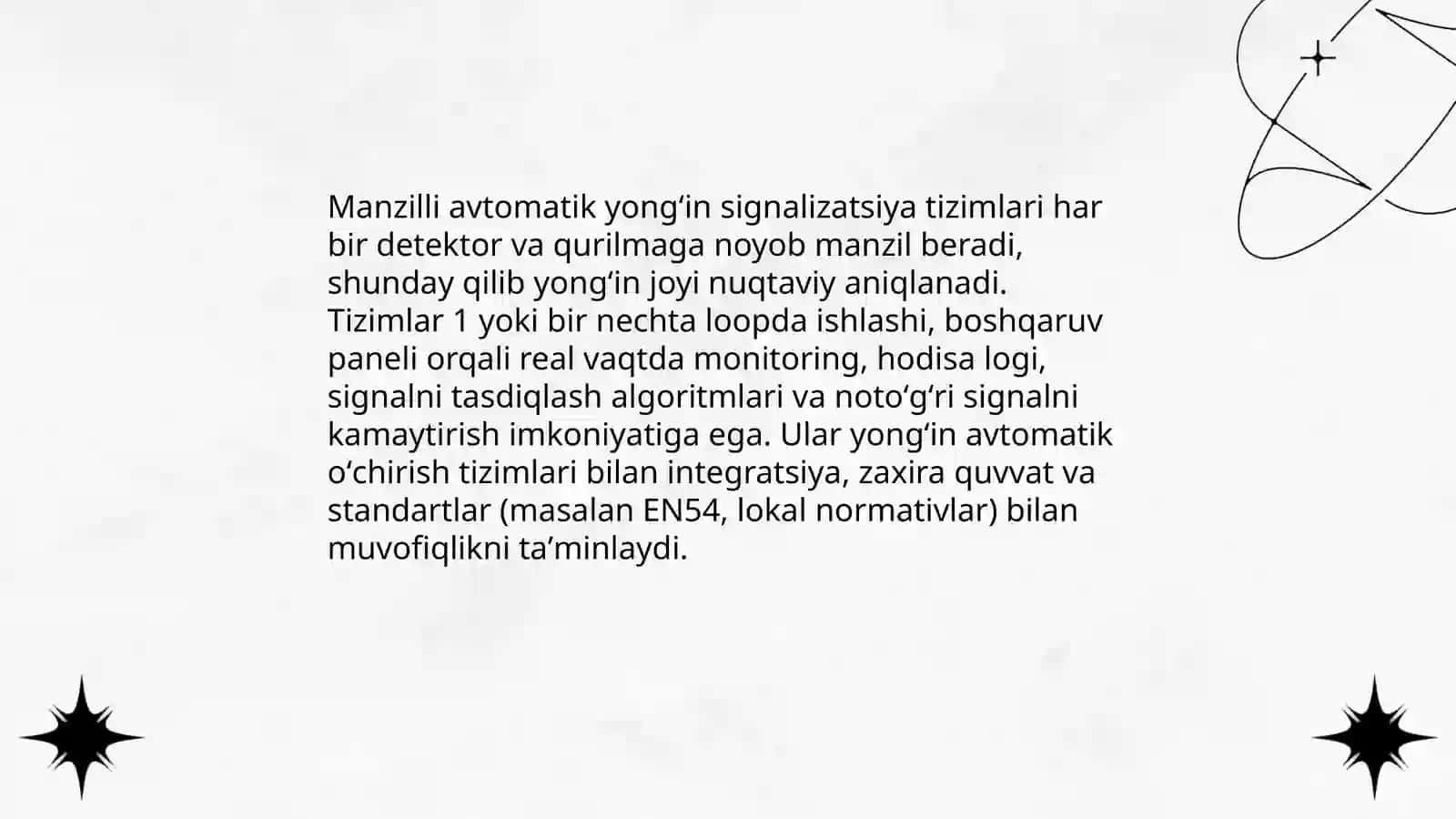 Zamonaviy avtomatik yongʻin signalizatsiya tizimlari 3