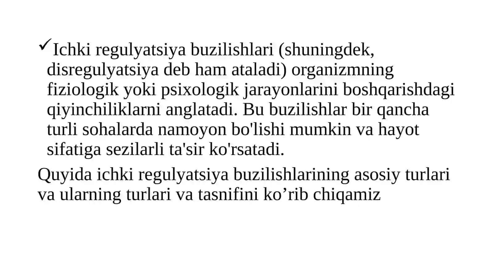 Ichki regulyatsiya buzilishlari 3