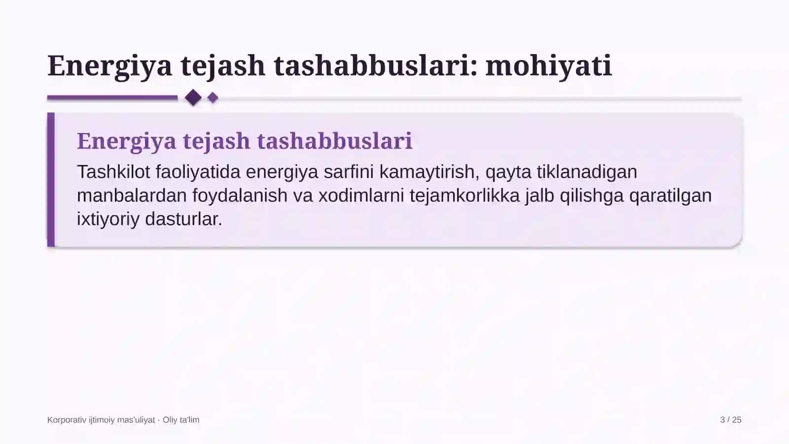 Elektr montaj ishlarida energiya tejashga yo'naltirilgan tashabbuslar 3