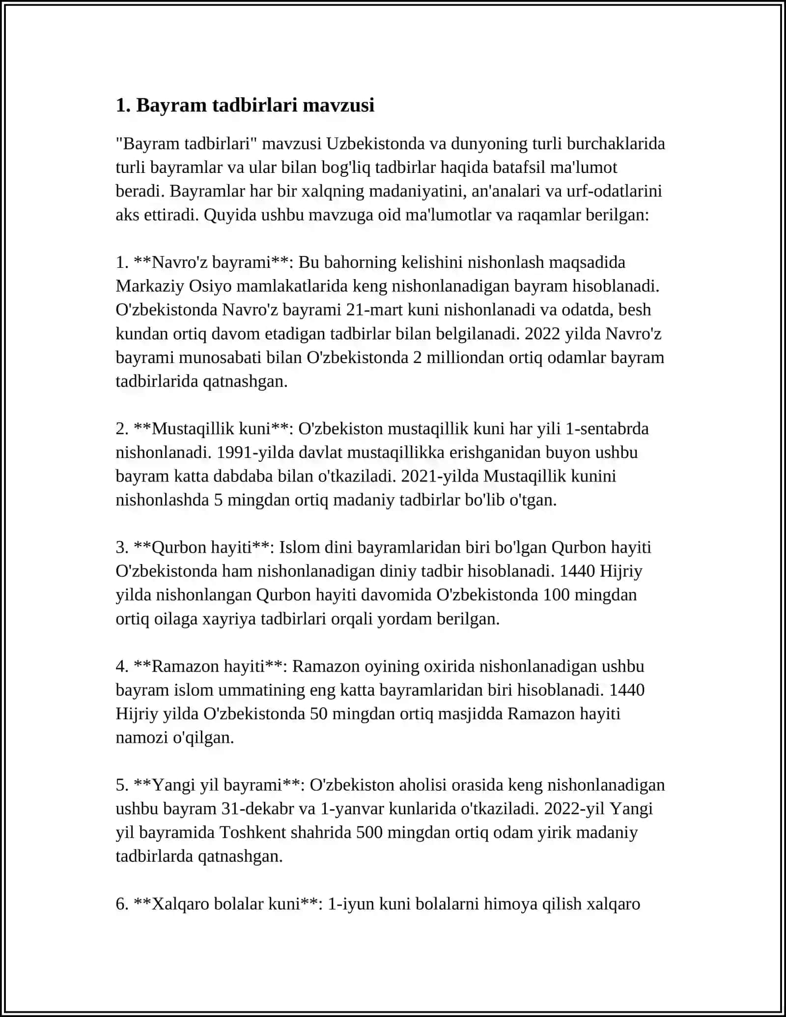 MUSIQA MASHG'ULOTLAR REJASIDA BAYRAM TADBIRLARI STSENARIYSINI ISHLAB CHIQISH VA O'TKAZISHGA QO'YILADIGAN TALABLAR 3