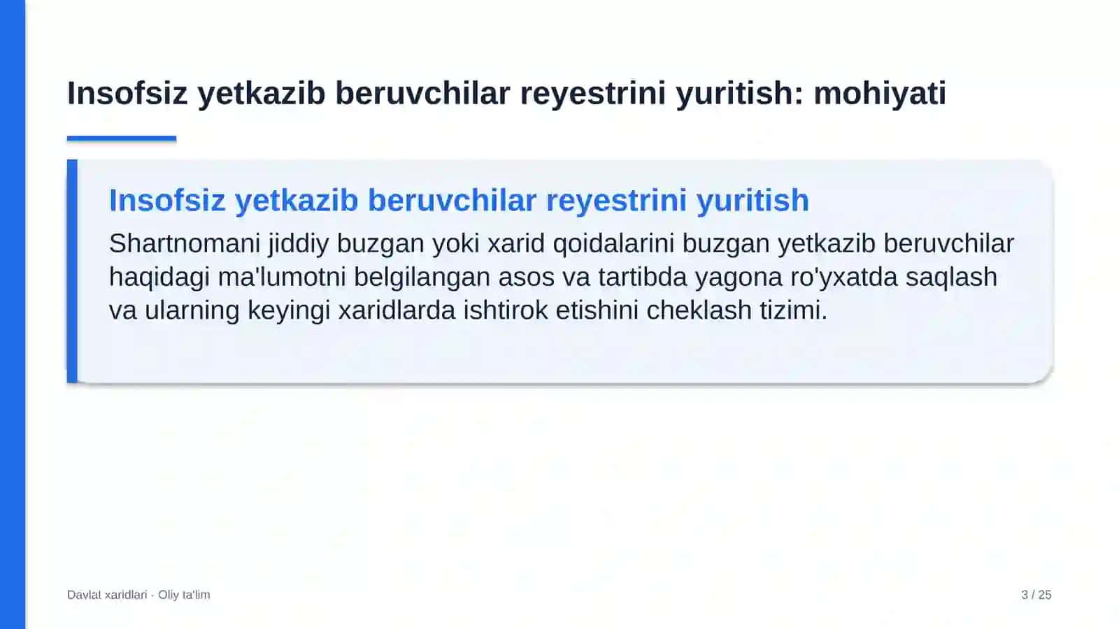 paxta tozalash zavodlarida insofsiz yetkazib beruvchilar reyestrini yuritish 9051 3