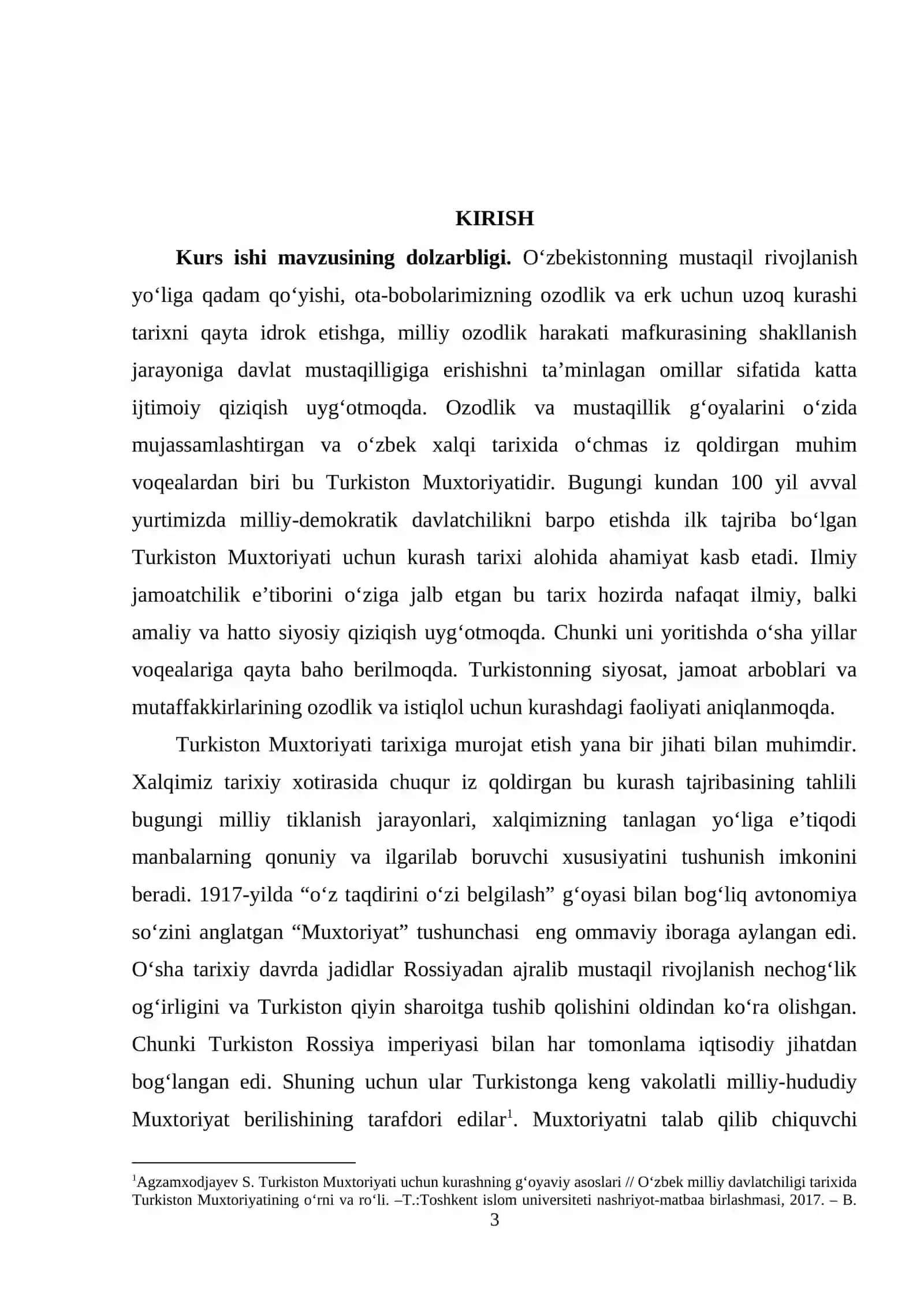 O‘zbek davlatchiligi tarixida Turkiston Muxtoriyatining o‘rni 3
