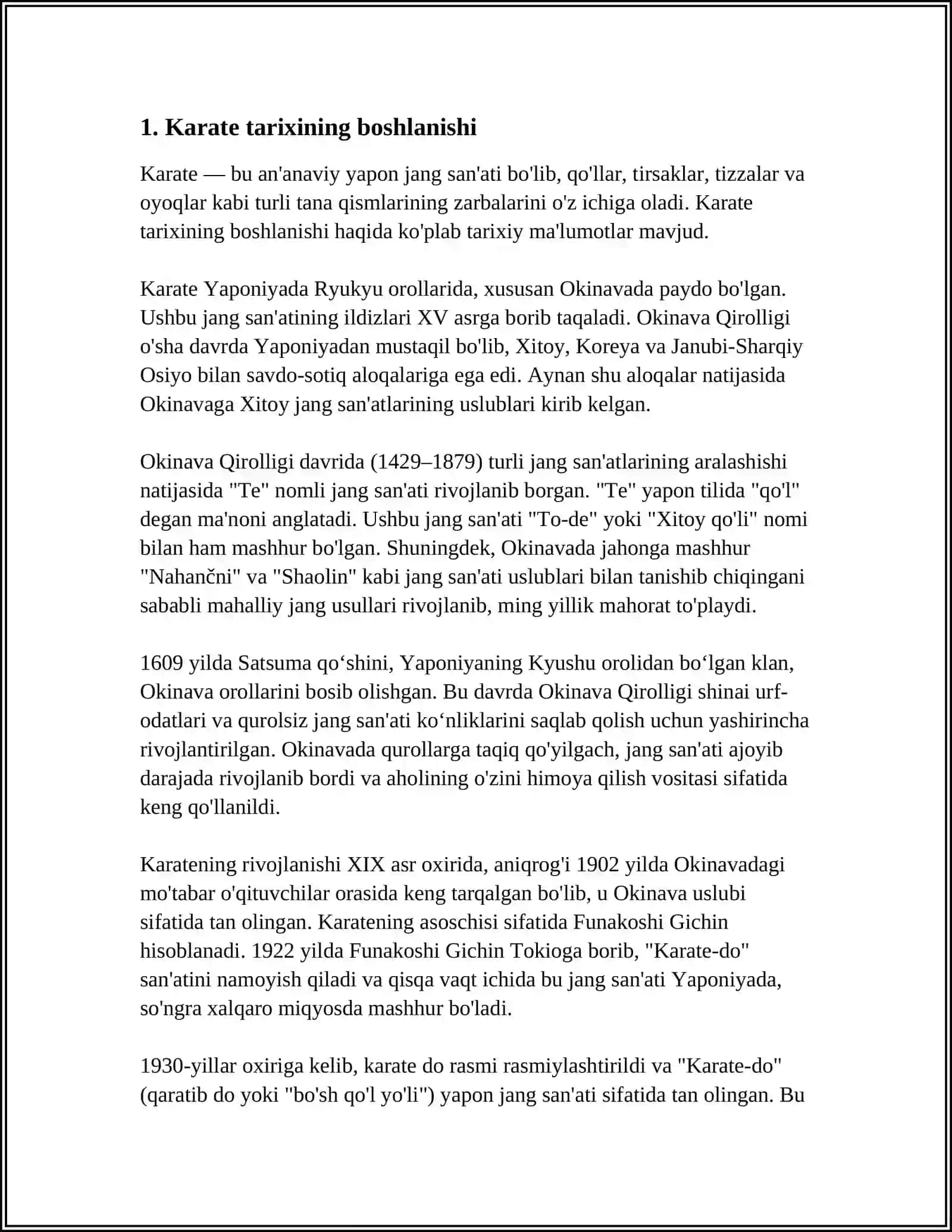 KARATE TARIXI 3