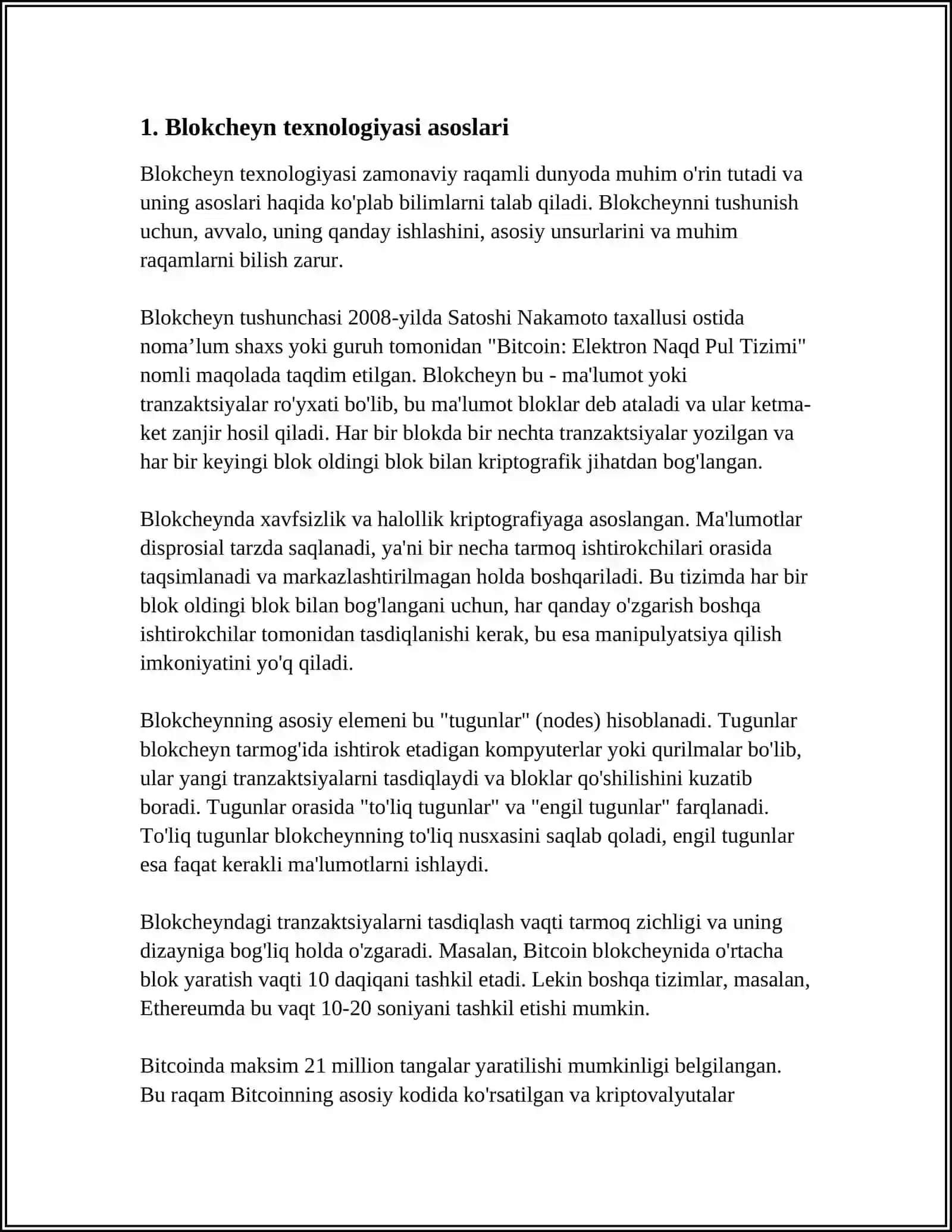 KORPORATIV TUZILMALARDA MOLIYAVIY XAVFSIZLIKNI TASHKIL ETISHDA BLOKCHEYN MODELIDAN FOYDALANISHNI SAMARALI TASHKIL ETISH 3