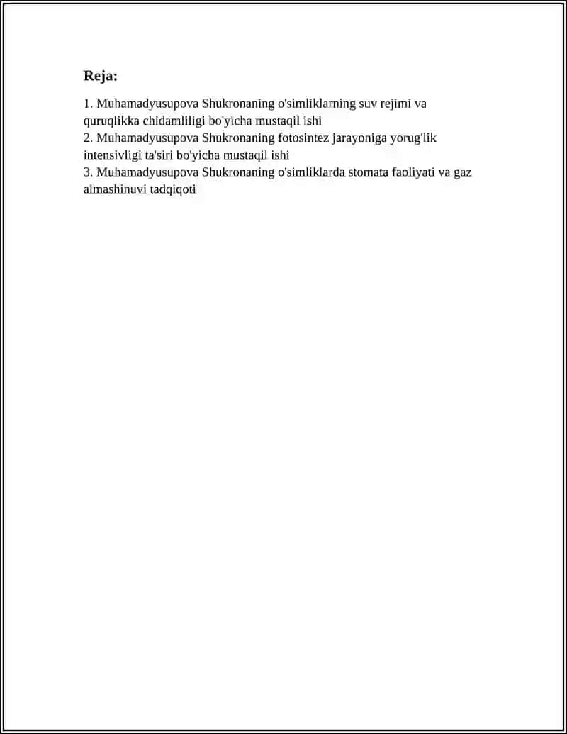 O'Simliklar Fiziyologiyasi 3
