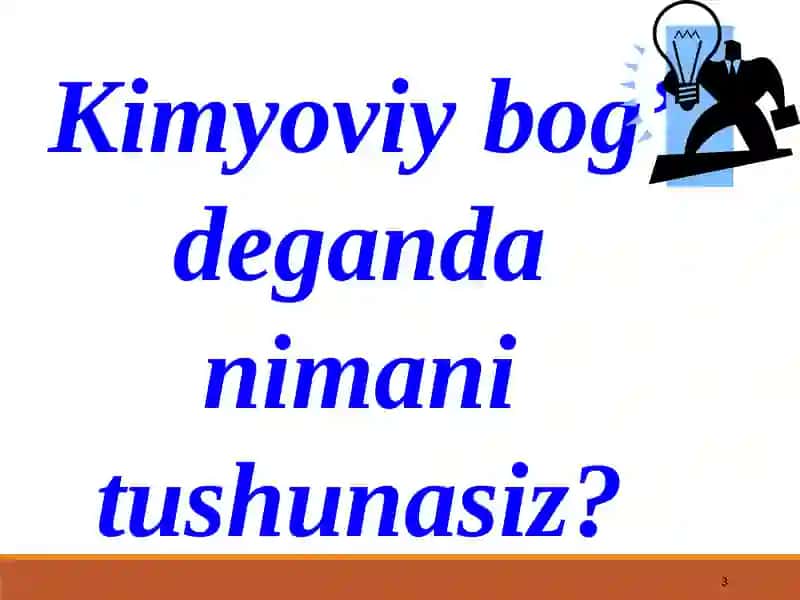 Kimyoviy Bog'lanish 3