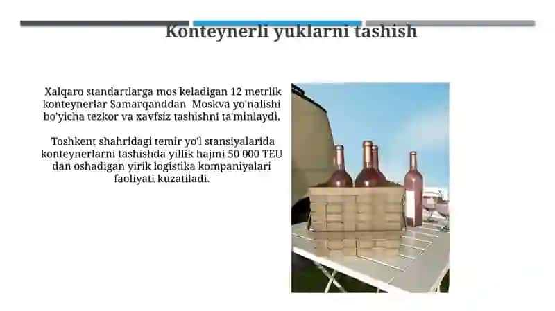 Temiryo'l transporti bekatlarining yuk tashish turlari 3