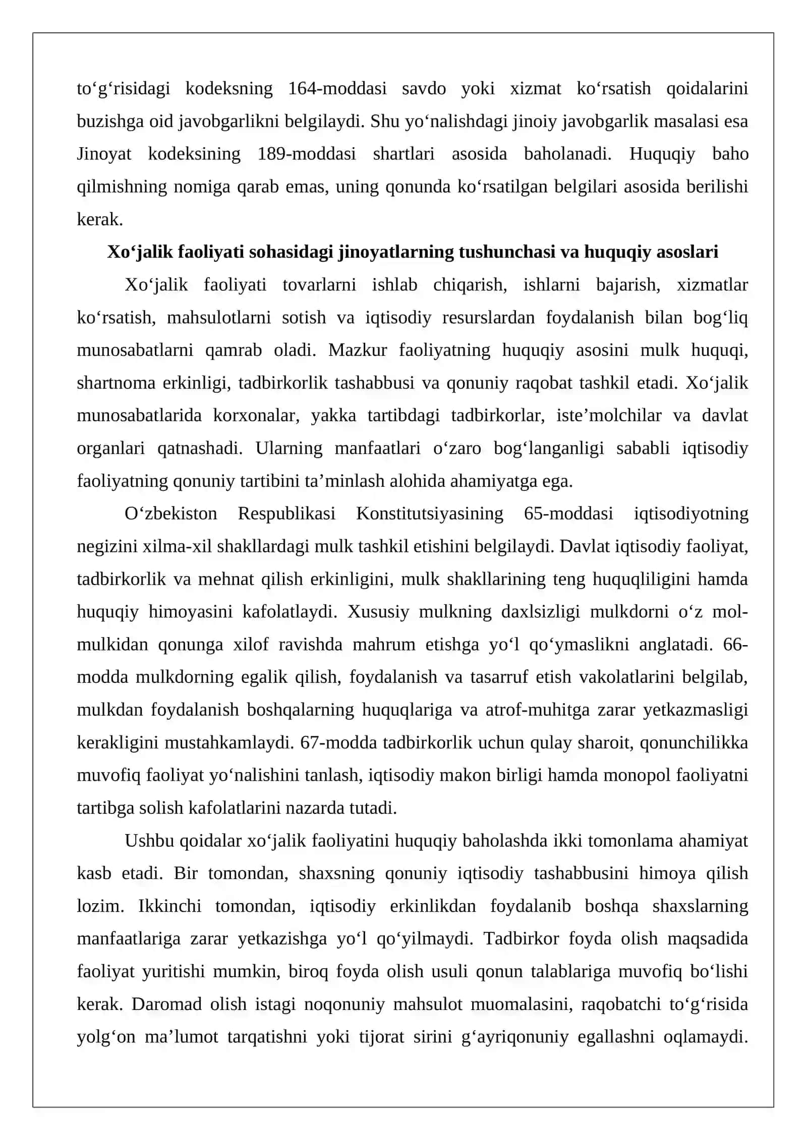 Xo‘jalik faoliyati sohasidagi jinoyatlar 3